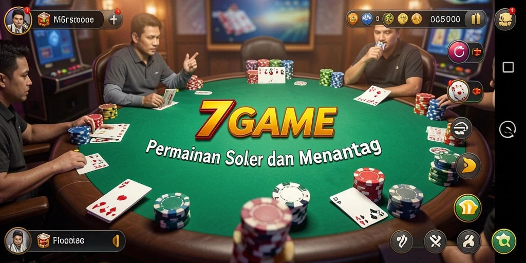 Gameplay poker yang mendebarkan di 7GAME dengan teman-teman.