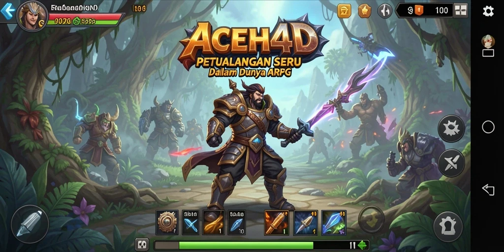 Screenshot tampilan aksi seru dalam ACEH4D saat bertarung.