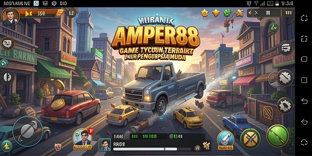 Tampilan gameplay Tycoon yang dinamis dan interaktif di AMPER88.