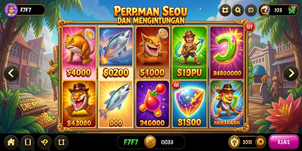 Gameplay seru F7F7 dengan banyak peluang menang.