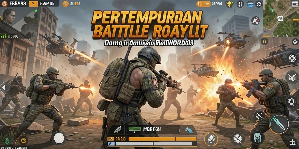 Tampilan visual menegangkan dari gameplay FBRP88 yang penuh aksi.