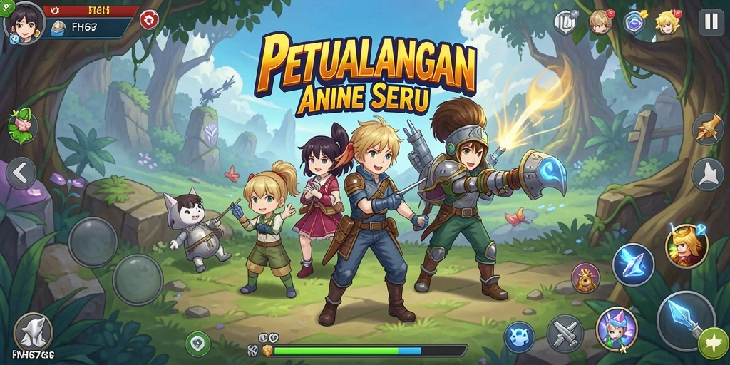 Screenshot FH6767 menampilkan karakter anime dalam aksi pertarungan.