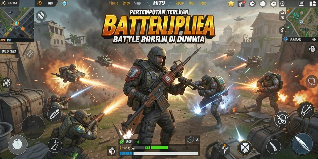 Gameplay seru di HIT9 dengan aksi Battle Royale yang intens.