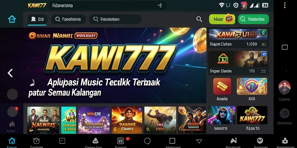 Screenshot gameplay KAWI777 menunjukkan momen seru saat bermain musik.