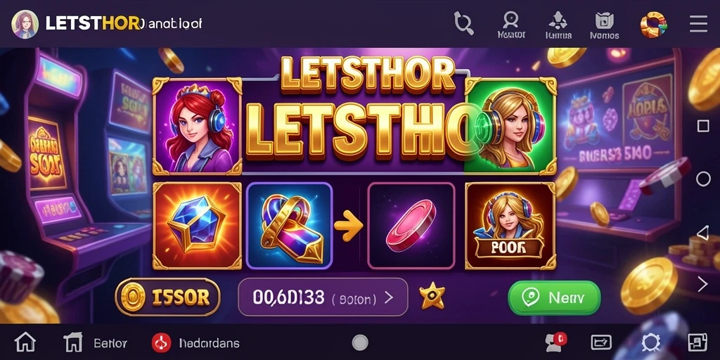 Gameplay menarik di LETSTHOR, menampilkan slot yang penuh warna.
