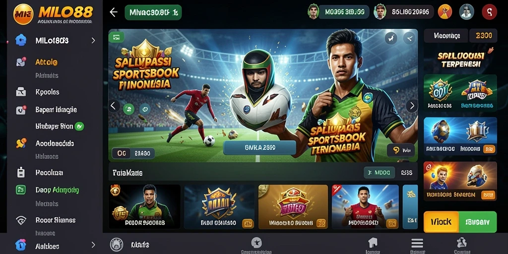 Screenshot gameplay <strong>MILO88</strong> yang menampilkan taruhan olahraga yang menarik.