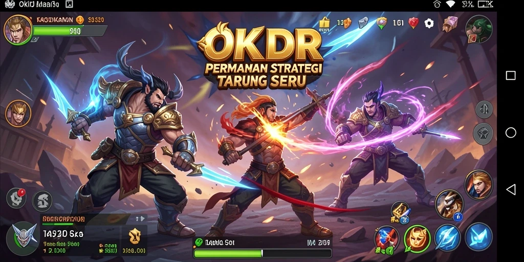 Tangkapan layar dari pertempuran epik dalam game OKIDR.