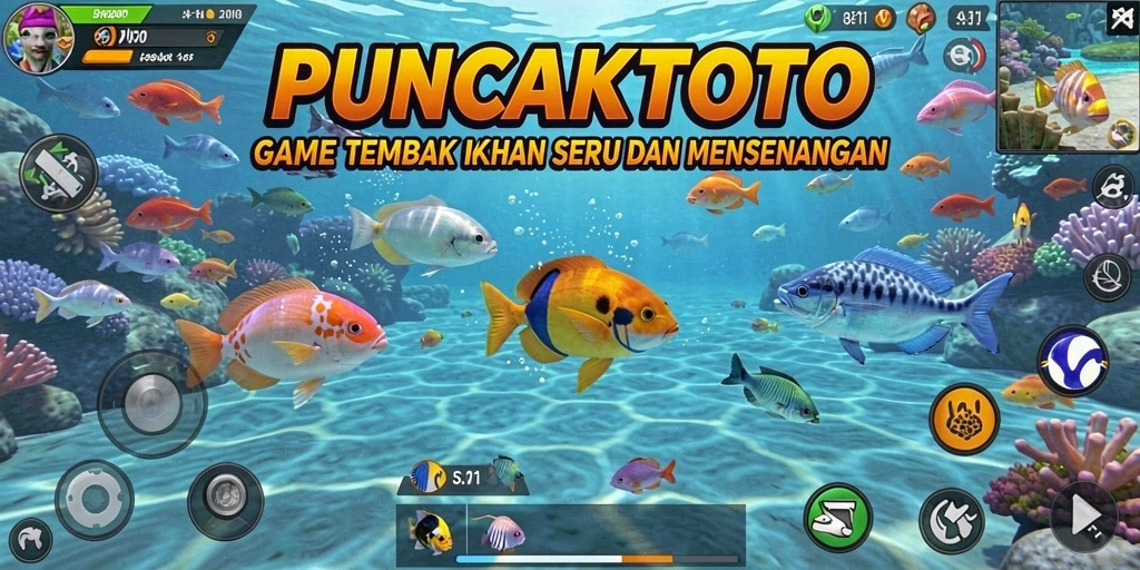 Gameplay seru Tembak Ikan di PUNCAKTOTO.