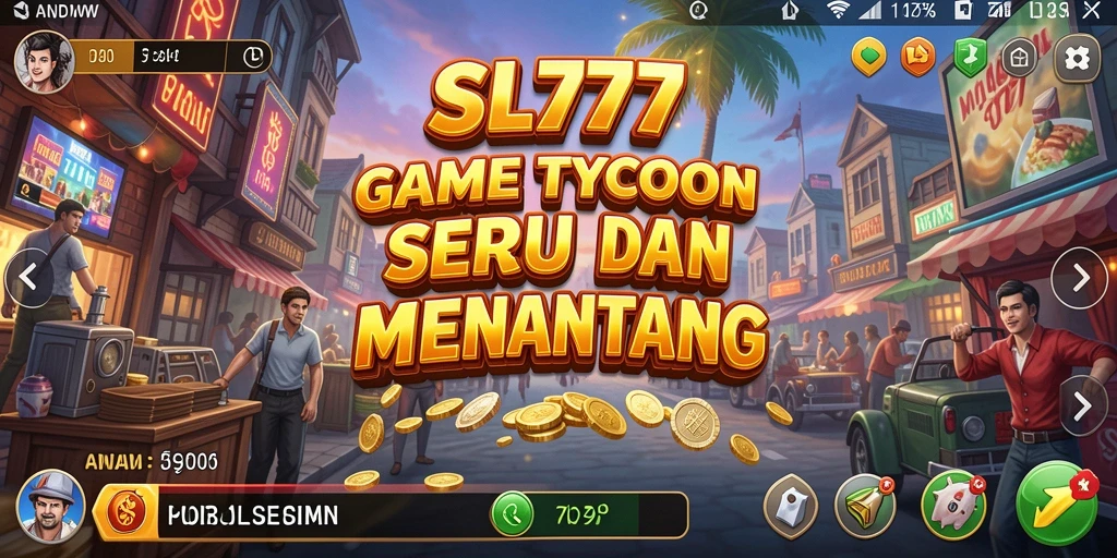 Screenshot utama SL777 menampilkan gameplay Tycoon yang mengasyikkan.