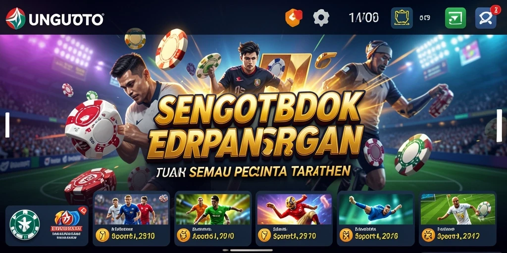 Tampilan fitur menarik dari gameplay Sportsbook UNGUTOTO.