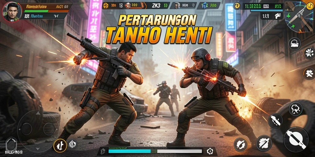 Tampilan aksi yang menegangkan di ZK3 selama pertarungan.