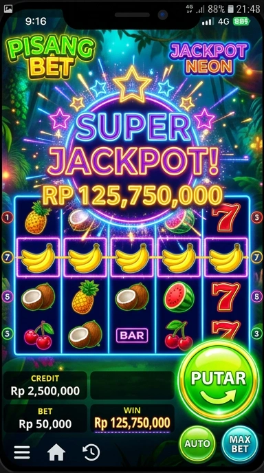 Tampilan antarmuka pengguna yang intuitif di pisangbet.
